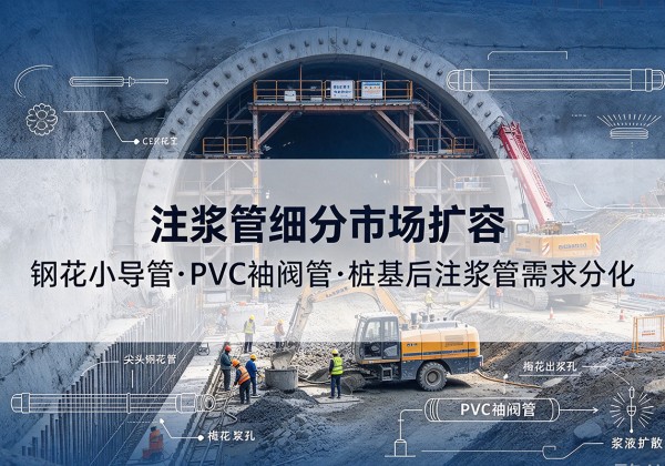 青山湖注浆管细分市场扩容，隧道钢花小导管、PVC 袖阀管、桩基后注浆管需求分化